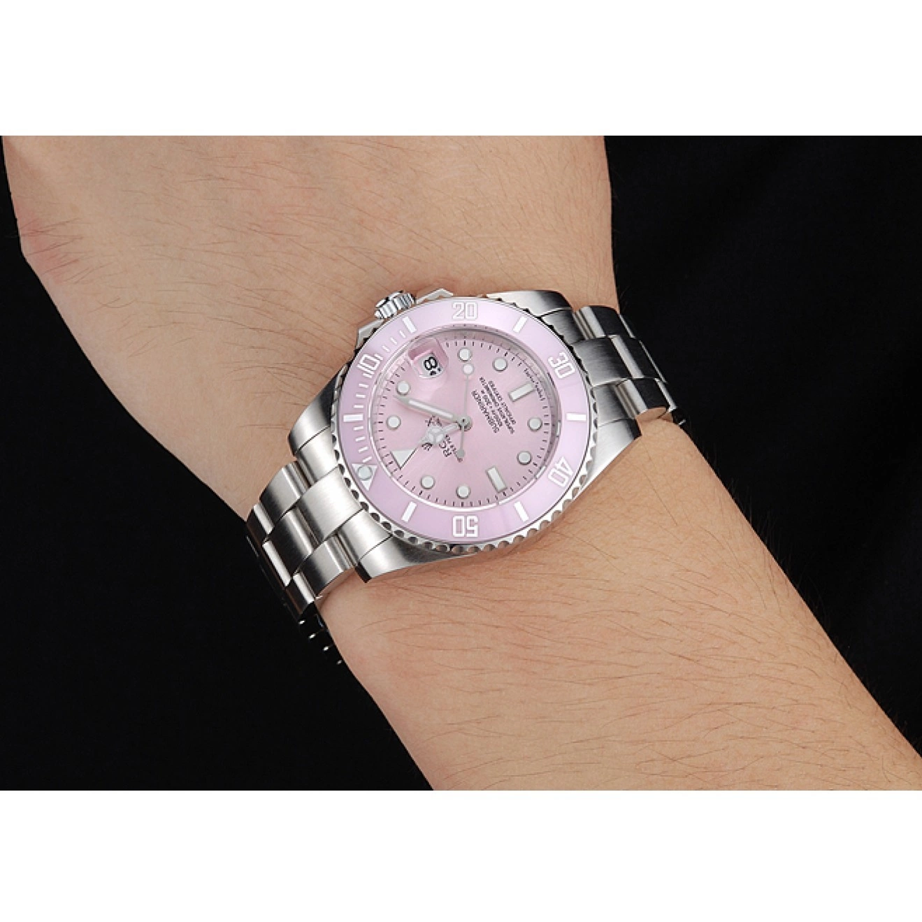 Aaa replica watch Bracelet Dial Submariner Steel Rolex Stainless Lilas 1454155 0604